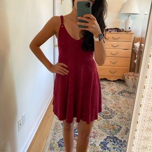 Maroon Suede Dress, sizes small and medium!